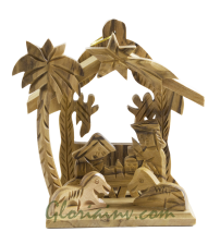 Grotto with Two Angels - Christmas Ornament